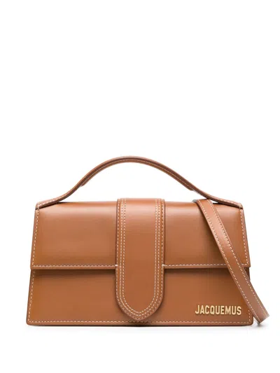 Jacquemus Womens Light Brown 2 Le Grand Bambino Leather Shoulder Bag