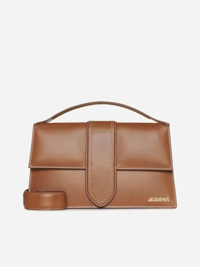 Jacquemus Le Bambinou Leather Bag In Brown