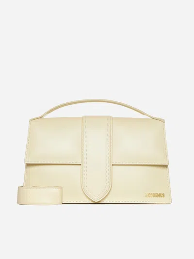 Jacquemus Le Bambinou Leather Bag In Ivory