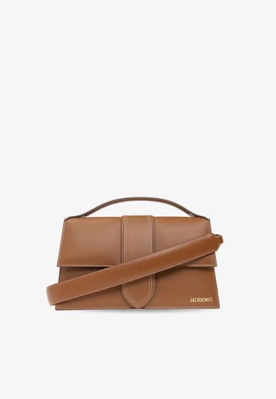Jacquemus Le Bambinou Leather Shoulder Bag In Brown