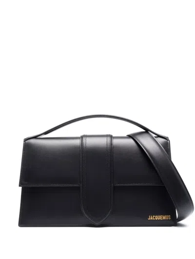 Jacquemus Le Bambinou Leather Tote Bag In Schwarz