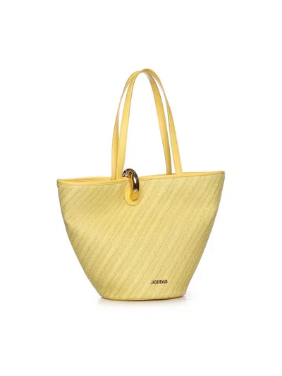 Jacquemus Le Bambola Cotton Bag In Yellow