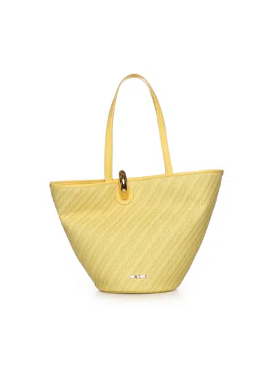 Jacquemus Le Bambola Cotton Bag In Yellow