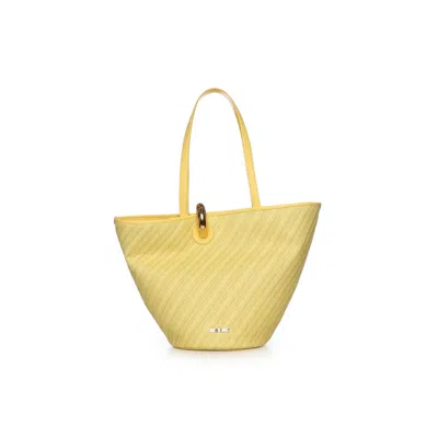 Jacquemus Le Bambola Cotton Bag In Yellow