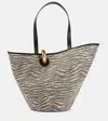 Jacquemus Le Bambola Leather-trimmed Tote Bag In White
