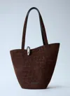 Jacquemus Le Bambola Moyen Bucket Bag In Brown