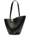 Jacquemus Le Bambola Moyen Leather Shoulder Bag In Black