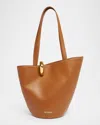 Jacquemus Le Bambola Moyen Leather Shoulder Bag In Light Brown