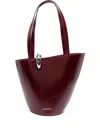 Jacquemus Le Bambola Moyen Leather Shoulder Bag In Red