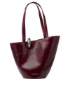 Jacquemus Women Burgundy The Medium Bambola Bucket Bag In Red