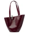Jacquemus Women Burgundy The Medium Bambola Bucket Bag In Red