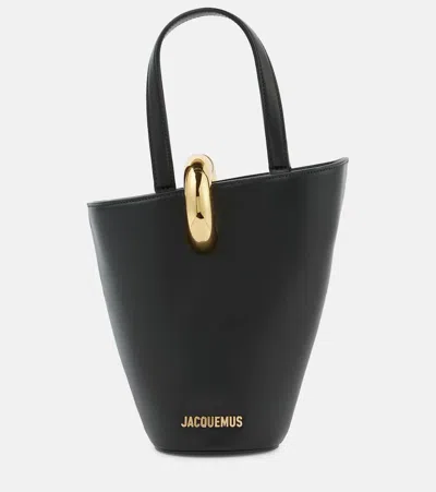 Jacquemus Le Petit Bambola Leather Tote Bag In White