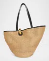 Jacquemus Le Bambola Woven Ring Shoulder Bag In Natural Black