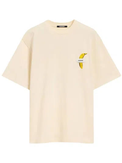 Jacquemus Le T-shirt Banane Cotton T-shirt In Yellow