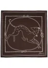 Jacquemus Le Bandana Dalmatien Silk Scarf In Brown