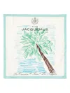 Jacquemus Le Bandana Palmier Square Silk Scarf In White