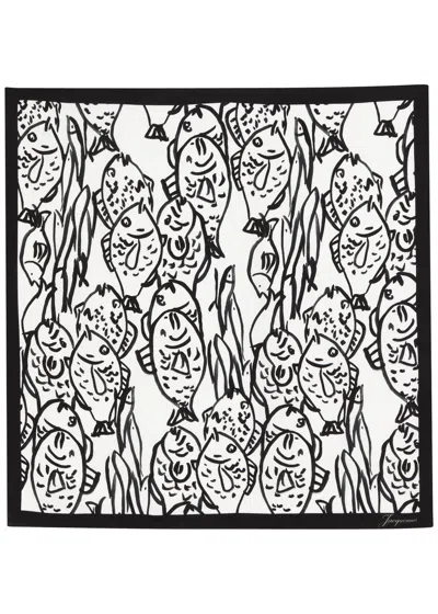 JACQUEMUS JACQUEMUS LE BANDANA POISSON SILK SCARF