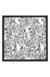 Jacquemus 'le Bandana Poisson' Scarf With Fishes Print In Silk In Fish Black And White