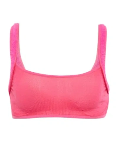 Jacquemus Le Bandeau Ascosu Knit Bra In Pink