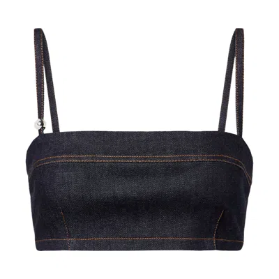 Pre-owned Jacquemus Le Bandeau Bisou De-nimes 'dark Navy' | Blue | Women's Size 34