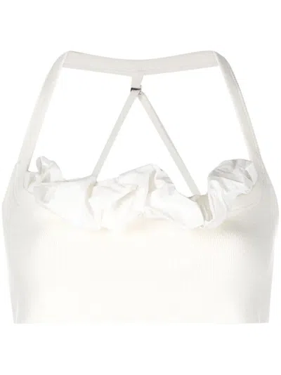 Jacquemus Le Bandeau Frivolli Bra Top In White