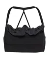 Jacquemus Le Bandeau Frivolli Ruffled Bra Top In Black