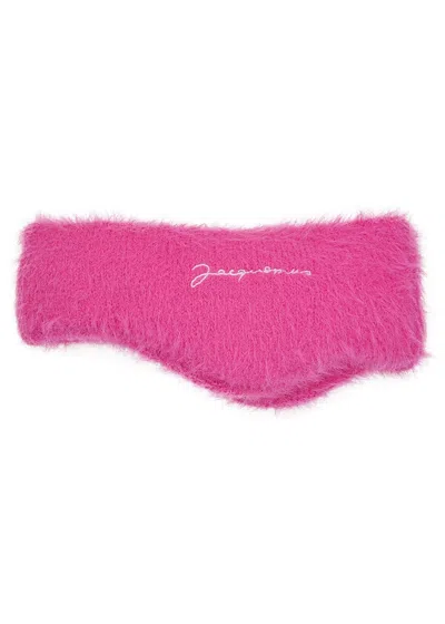 Jacquemus Le Bandeau Neve Knitted Headband In Pink
