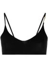 Jacquemus Le Bandeau Pralu Knit Bralette In Black