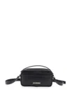 Jacquemus Rectangular Top Handle Shoulder Bag In Black