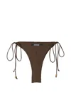 Jacquemus "le Bas De Plage Triangle" Bikini Bottom In Brown