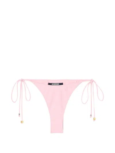 Jacquemus Le Bas De Plage Triangle Bikini Bottom In Pink
