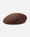 Jacquemus Dark Brown Embroidered Flat Beret Hat In Brown