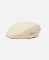 Jacquemus Beige Embroidered Flat Beret Hat In Neutral