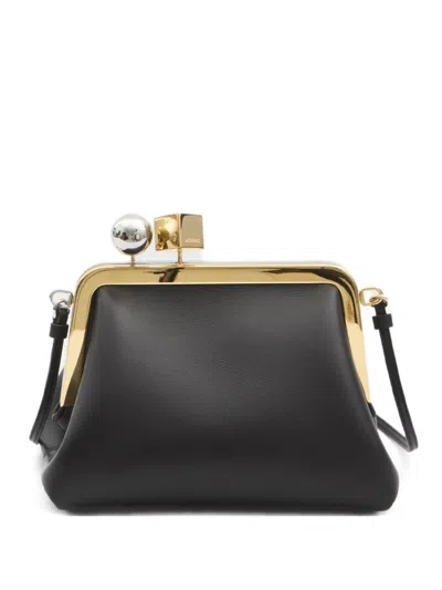 Jacquemus Le Berlingot Black Crossbody Bag With Removable Strap In Leather For Women