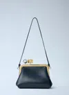 Jacquemus Le Berlingot Black Crossbody Bag With Removable Strap In Leather For Women In Black