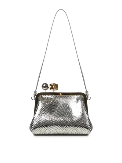 Jacquemus Le Berlingot Clutch In Silver