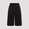 Jacquemus Amalfi Cotton Suiting Bermuda Shorts In Nero