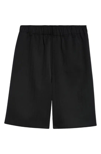Jacquemus Le Bermuda Juego Oversize Wool Shorts In Jacd Pinstripe Black