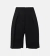 Jacquemus Black Les Sculptures 'le Bermuda Ovalo' Shorts In Black