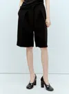 Jacquemus Black Les Sculptures 'le Bermuda Ovalo' Shorts In Black