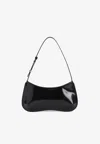 Jacquemus Versatile Shoulder Bag Adjustable Strap Smooth Finish In Black