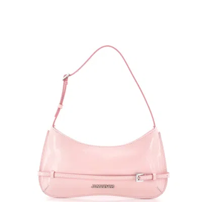 Jacquemus Le Bisou Ceinture Shoulder Bag Leather In Pink