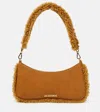 Jacquemus Le Bisou Doux Small Leather Shoulder Bag In Beige