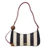 Jacquemus Le Bisou Perle Stripe Woven Raffia Shoulder Bag