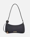 Jacquemus Beaded Detail Shoulder Bag In Black