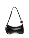 Jacquemus Women Black Top Zip Fastening Adjustable Shoulder Strap Internal Patch Pocket Contrast In Black