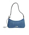 Jacquemus Le Bisou Perle Denim & Leather Hobo Bag In Blue