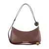 Jacquemus Le Bisou Perle Leather Shoulder Bag In Brown