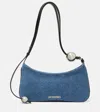 Jacquemus Le Bisou Perle Denim & Leather Hobo Bag In Blue