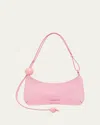 Jacquemus Bisou Perle Leather Shoulder Bag In 430 Pink